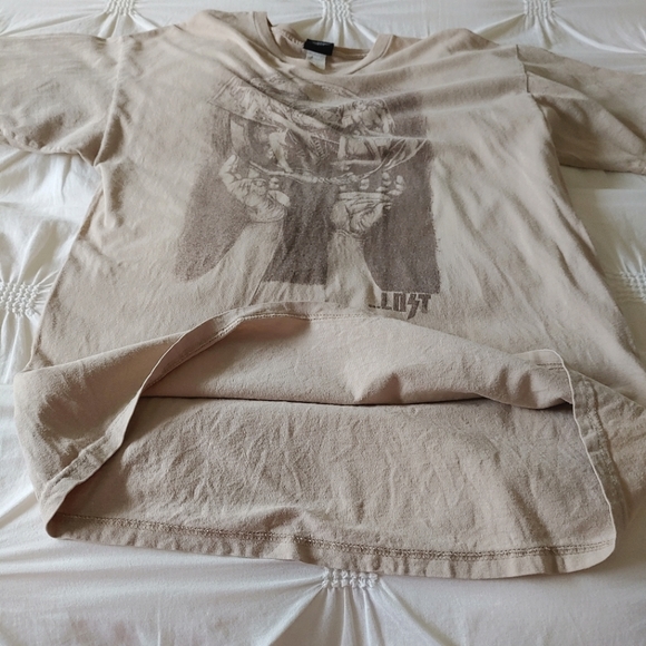 Lost Enterprises Y2k tan/brown graphic girls & skull skate tshirt. Size L - Picture 7 of 10
